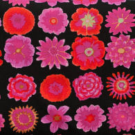 Button Flowers, black