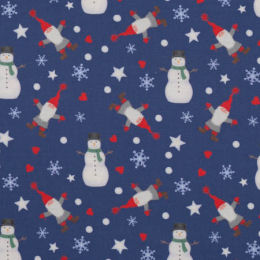 CE16-2 Tomten and snowman, dark blue