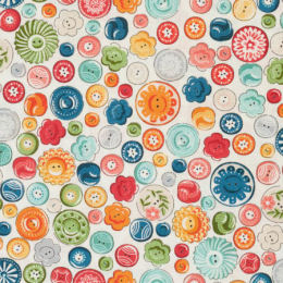 2504-Q Buttons, cream